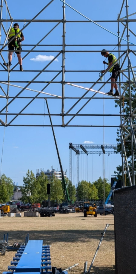 climbing layher scaffolding