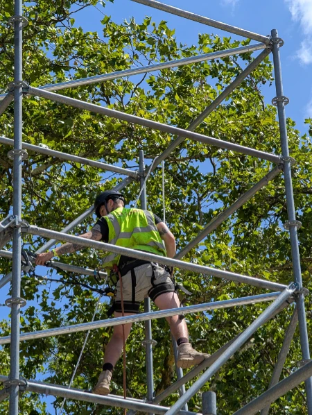 Scaffold climber
