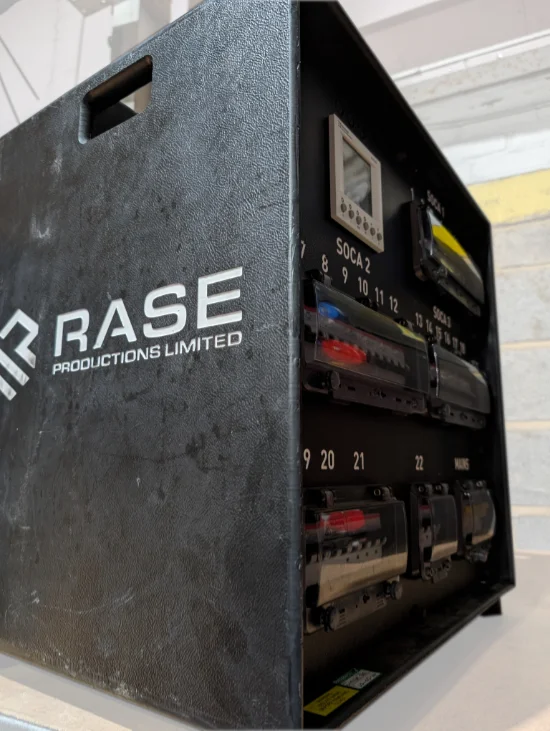Power distribution unit with rase logo