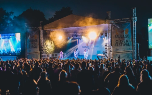 12x10 Stage roof at Sausage & Cider Festival